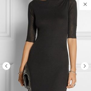 James perse black midi dress